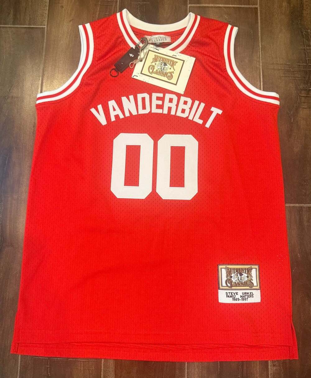 Authentic Classics Steve Urkel #00 Vanderbilt Basketball Jersey Red
